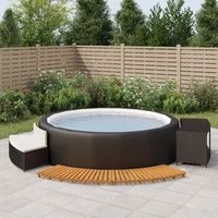 borde banera hidromasaje madera acacia y ratan sintetico negro cfw77723