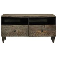 mesa de centro 54x80x40 cm madera tratada metal - gris
