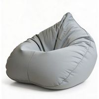 aiire puff exterior jardin en olefina - sofa puf con relleno incluido xxl de diseno para terraza jardin o piscina - bean bag chair salon o decoracion habitacion juvenil gris 100x100x90
