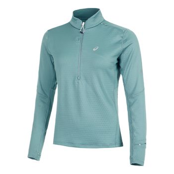 ASICS Road Winter 1/2 Zip Mid Layer Camiseta De Running Mujeres-Salvia