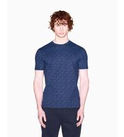 ax armani exchange para hombre xm002778af10356fb440 camiseta regular de algodon clasico marino l casual manga corta