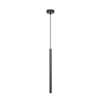 lampara colgante con pantalla cilindrica de metal negro o3cm