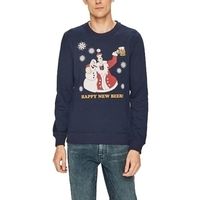 blend of america jersey felpa natale babbo natale beer blu 20707101 para hombre