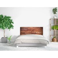 oedim cabecero cama pvc impresion digital  imitacion madera marron horizontal 200 x 60 cm  cabecero original y economico