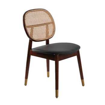 Silla comedor respaldo rattán redonda