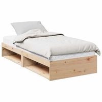 sofa cama con colchon madera maciza de pino 90x190 cm vidaxl