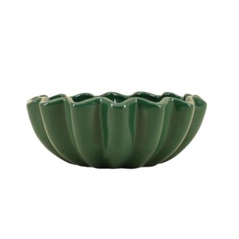 Pieza decorativa cerámica alveolada de 24cm