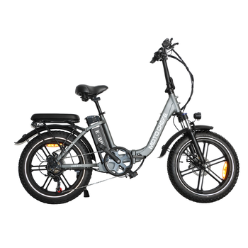 Bicicleta Eléctrica Urban Fat Tire Moto Chefe Dz2030, 20x4.0, 7 Velocidades, Plata