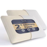 set de 2 almohadas de espuma viscoelastica 40 x 70 cm  altura 11 cm  almohadas cervicales hipoalergenicas ergonomicas y transpirables  antiasfixia y refrescante
