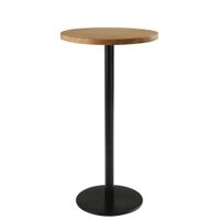pata de mesa alta de acero negro mate de 100 cm