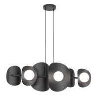 lampara colgante lithora negro 6 luces