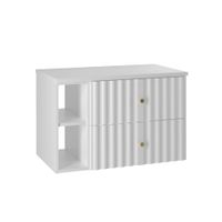 mueble bajo lavabo 80cm paneles de melamina y de mdf blanco