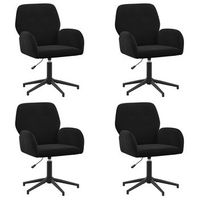 sillas de escritorio giratorias 4 uds 54 x 55 x 90 cm negro vidaxl