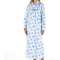 Modern Floral Long Sleeve Longer Length Flannel Nightdress