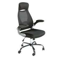 silla oficina giratoria tela negra