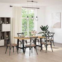 mesa comedor  mesa de cocina noain patas forma a madera maciza pino 160x90x75cm