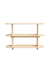 libreria de madera de abeto en color beige 120 cm