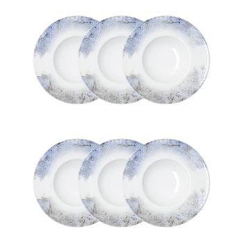 Set 6 Plato Risotto 26cm Polaris Hydroze 26cm Bidasoa Polaris Hydrozero - Azul Apto Microondas
