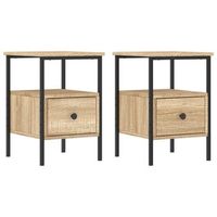 mesitas noche 2 unidades madera ingenieria roble sonoma 34x36x50 cm