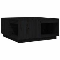 mesa de centro de madera maciza de pino negro 80x81x365 cm vidaxl