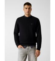 guess para hombre m6rq08kcn01 sudadera con parche de logo negro s casual algodon