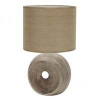sobremesa ceramica ea 1xe27 beis pantalla beis 52x30x30 cm