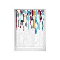 estor estampado easyfix sin taladrar - estor translucido tamano 110x150 - estor sin herramientas color cubiertos  blindecor