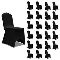 funda de silla elastica 24 unidades negro vidaxl
