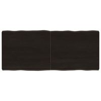 tablero mesa madera tratada borde vivo marron 120x50x2-6 cm vidaxl