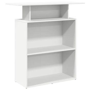 Mostrador De Recepción Blanco 100x40x104 Cm Madera De Ingeniería