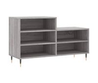 vidaxl mueble zapatero madera contrachapada gris sonoma 102x36x60 cm