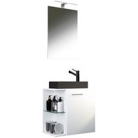 3 piezas lavabo hausa espejo negro