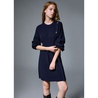 liu jo vestidos vestido de punto con botones joya para mujer