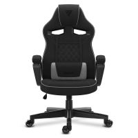 sense7 knight silla gaming de tela ergonomico soporte lumbar negragris