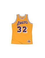 camiseta de baloncesto mitchell  ness la lakers magic jhonson amarillo hombre