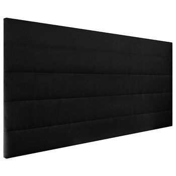 Cabecero Tapizado Gio | Cabezal Acolchado | Tapizado En Polipiel De Alta Gama | Color Negro | Medida: 110x55x3cm (cama 105 Cm)