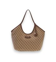 guess para mujer hwjg2313230 bolso tote con logo samantha beige osfa casual poliester