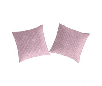 2 fundas de almohada de algodón zeya b 65x65 cm malva