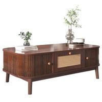 mesa de centro - mueble para salon - mdf y madera - natural 110x55x385cm