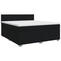 cama tapizada 190x140x88 cm tejido - negro
