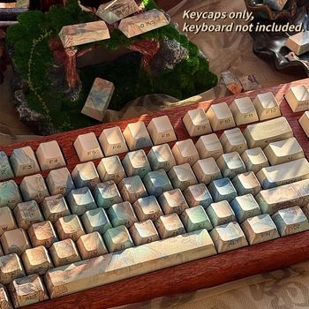 Nuevas Teclas PBT de 120 Teclas, Perfil Cherry, Sublimación de 5 Lados, Impresión Lateral Translúcida, Teclado Antidesgaste