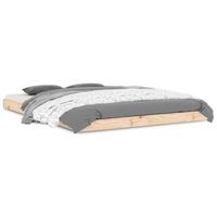 estructura de cama madera maciza de pino 135x190 cm vidaxl