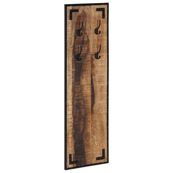 Perchero Madera Maciza De Mango Rugosa 35x8x110 Cm Vidaxl