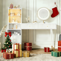 tocador - mueble de dormitorio - tablero de particulas - blanco 100x40x125cm