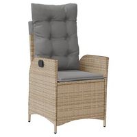 sillon reclinable de jardin  silla de jardin con cojines ratan pe beige mixto