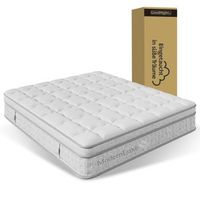 colchon de muelles ensacados - cama doble - poliester y espuma - blanco 200x140x25cm
