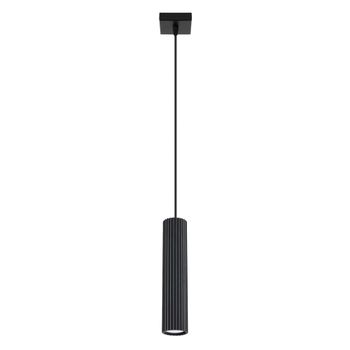 Lámpara de techo negro aluminio alt. 8 cm