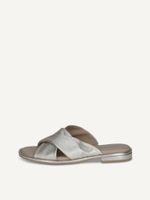 caprice mule metallic made of leather with block heel size 39