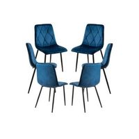 pack 6 sillas lyke terciopelo de terciopelo 88445039 cm - azul