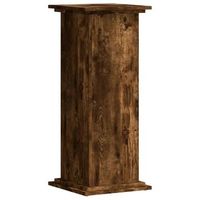 soportes de plantas madera ingenieria roble ahumado 33x33x80 cm vidaxl